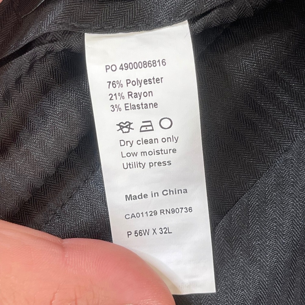 NEW Shaquille O'Neal XLG Mens Big & Tall Stretch Dress Pants Black 56W x 32L - Picture 6 of 11
